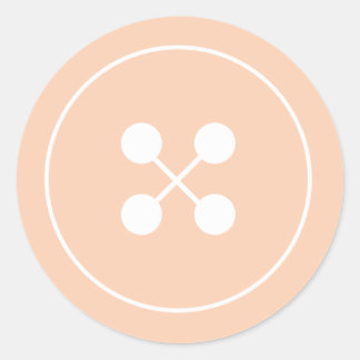 Orange Button Baby Showsticker Runder Aufkleber