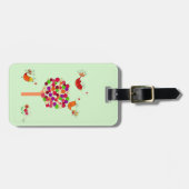 Orange Button Tree Gepäckanhänger (Vorderseite horizontal)