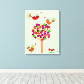 Orange Button Tree Leinwanddruck (Insitu (Holzboden))