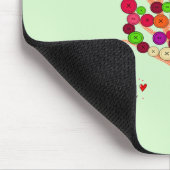 Orange Button Tree Mousepad (Ecke)