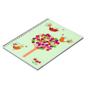 Orange Button Tree Notizblock (Linke Seite)