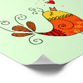 Orange Button Tree Poster (Ecke)