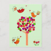Orange Button Tree Postkarte (Vorderseite)