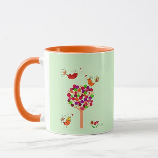 Orange Button Tree Tasse (Links)