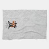 Orange Button Up Hexe Geschirrtuch (Horizontal)