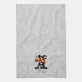 Orange Button Up Hexe Geschirrtuch (Vertikal)
