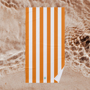 Orange Cabana Streifen und Personalisierte Aquamar Strandtuch