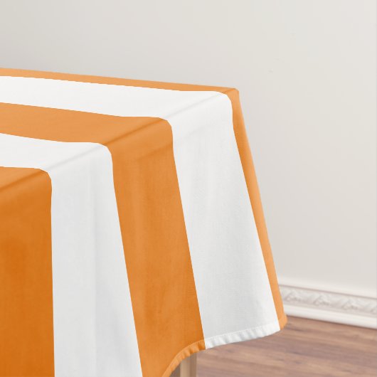 Orange Cabana Streifen und Personalisierte Aquamar Tischdecke (Beispiel)