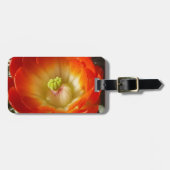 Orange-Cactus-Blume Gepäckanhänger (Vorderseite horizontal)