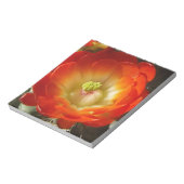 Orange-Cactus-Blume Notizblock (Rotiert)