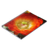 Orange-Cactus-Blume Notizblock (Linke Seite)