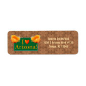 Orange Cactus, I Heart Arizona, Tan Tribal Pattern (Vorne)