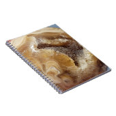 Orange Calcite Print Spiral Notebook Notizblock (Rechte Seite)