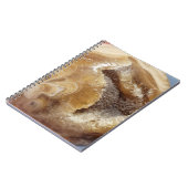 Orange Calcite Print Spiral Notebook Notizblock (Linke Seite)