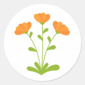 Orange Calendula Blume Sticker (Vorderseite)