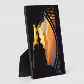 Orange California Coastal Sunset Under Briq Fotoplatte (Seite)