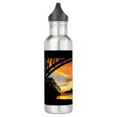 Orange California Coastal Sunset unterhalb der Brü Edelstahlflasche (Links)