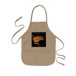 Orange California Coastal Sunset unterhalb der Brü Kinderschürze