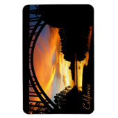 Orange California Coastal Sunset unterhalb der Brü Magnet (Vertikal)