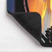 Orange California Coastal Sunset unterhalb der Brü Mousepad (Ecke)