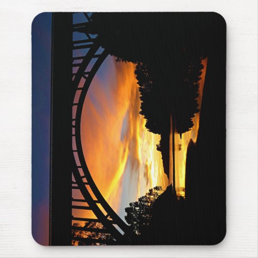Orange California Coastal Sunset unterhalb der Brü Mousepad (Vorne)