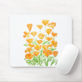 Orange California Mohnfarbe Mousepad (Mit Mouse)