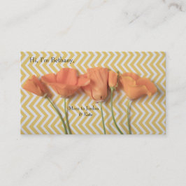 Orange California Pflaumen auf Zickzack Oberfläche Visitenkarte