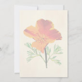 Orange California Poppy Einladung (Rückseite)