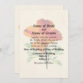 Orange California Poppy Einladung (Vorne/Hinten)