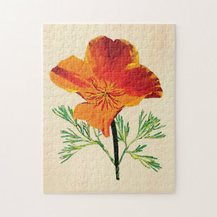 Orange California Poppy Puzzle