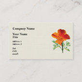 Orange California Poppy Visitenkarte (Vorderseite)