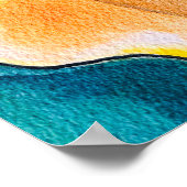 Orange Calla Lilie Blume Aquarellkunst Poster (Ecke)