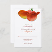 Orange Calla Lily Wedding Repair Card RSVP Karte (Vorne/Hinten)