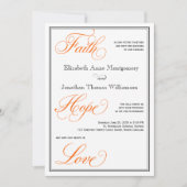 Orange Calligraphy Script Hochzeit im Herbst Einla Einladung (Vorderseite)