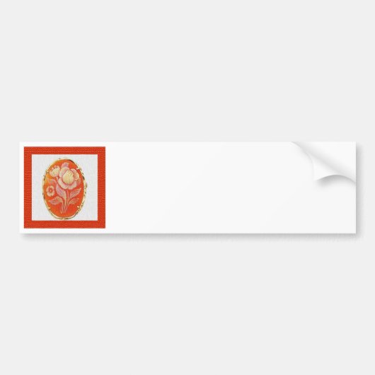 Orange Cameo Autoaufkleber (Vorne)