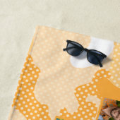 Orange Camo Family Photo Collage Strandtuch (Beispiel)