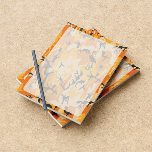 Orange Camo, Tarnmuster, Militär, Armee Notizblock