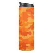 Orange Camouflage Blue NAME Sport Modernes Reisen Thermosbecher (Nach rechts gedreht)