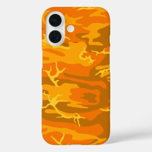 Orange Camouflage iPhone 16 Hülle
