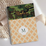 Orange Camouflage Damask Trendy Monogram Planer<br><div class="desc">Ein amüsantes Orange Camouflage Damask Print dekoriert dieses Plannercover und kann mit Ihrem Initial und Namen personalisiert sein. Matching back. Sehen Sie sich unsere komplette Produktpalette in unserem Zazzle-Shop an.</div>