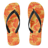 Orange Camouflage Flip Flops Badesandalen (Fußbett)