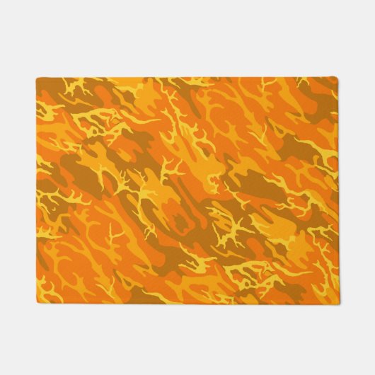 Orange Camouflage Fußmatte (Vorderseite)
