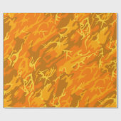 Orange Camouflage Geschenkpapier (Flach)