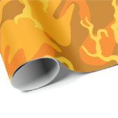 Orange Camouflage Geschenkpapier (Rolleneckpunkt)