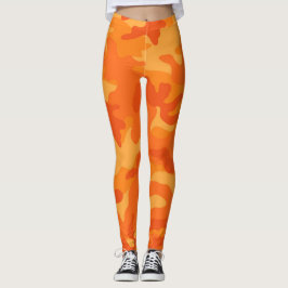 Orange Camouflage Herbst farbenfroher Halloween Sp Leggings