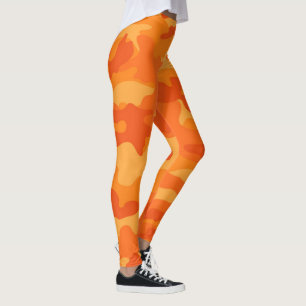 Orange Camouflage Herbst farbenfroher Halloween Sp Leggings