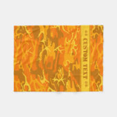 Orange-Camouflage Herbst mit benutzerdefiniertem T Fleecedecke (Vorderseite (Horizontal))