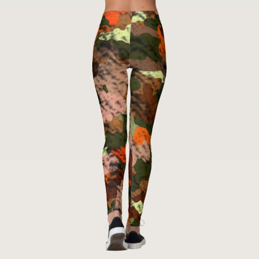 Orange Camouflage Hunter Leggings (Rückseite)