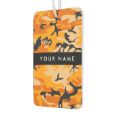 Orange Camouflage Ihr Name personalisieren Autolufterfrischer (Links)