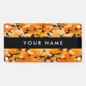 Orange Camouflage Ihr Name personalisieren Banner (Horizontal)